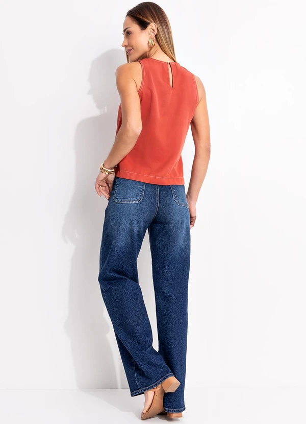 Quintess - Blusa Terracota em Tecido de Liocel 5