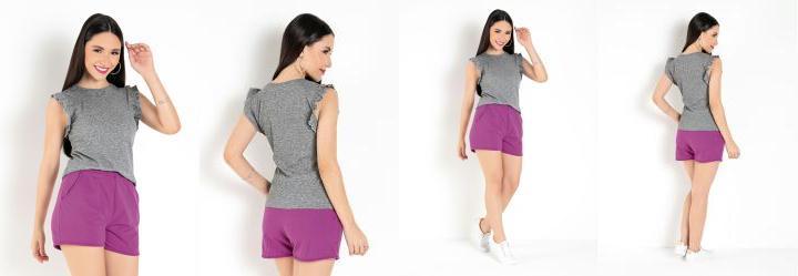 Blusa Mescla com Babado