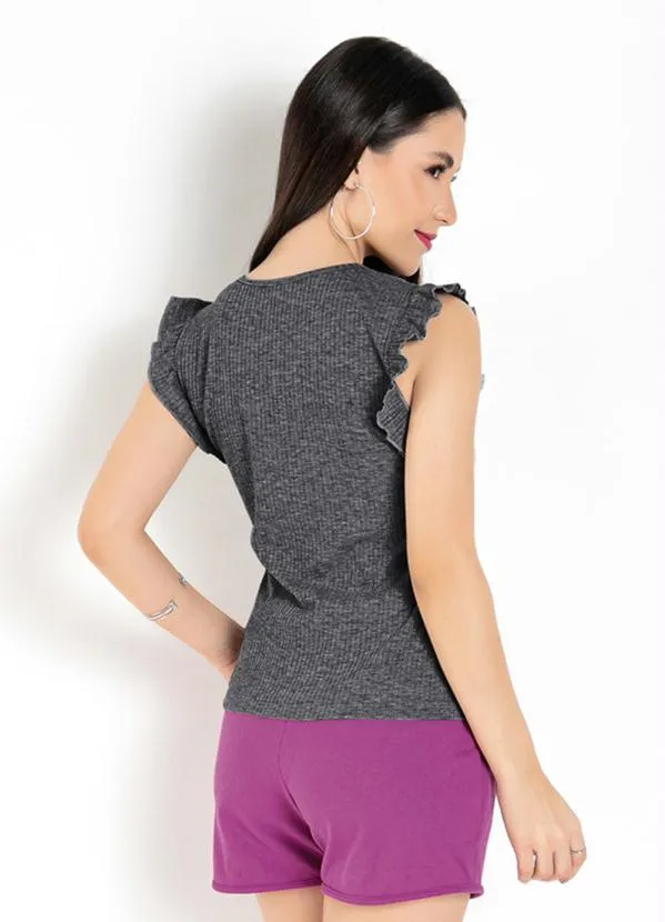 Moda Pop - Blusa Mescla com Babado 2