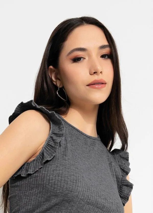 Moda Pop - Blusa Mescla com Babado 3