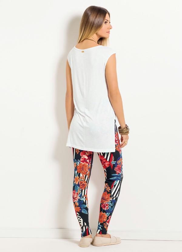 Quintess - Blusa Mullet Quintess com Fendas Branca 5