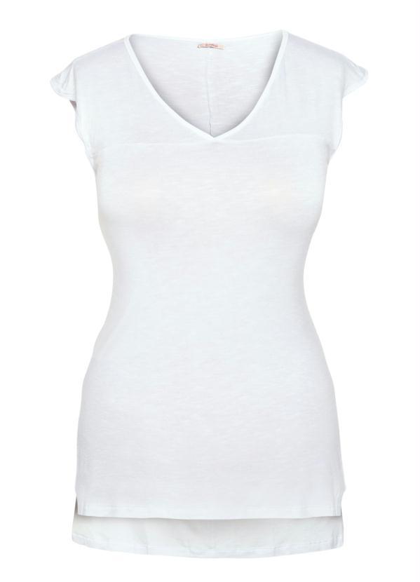 Quintess - Blusa Mullet Quintess com Fendas Branca 6