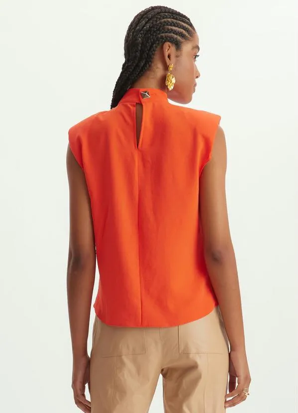 Lança Perfume - Blusa Muscle Gola Alta Laranja 2