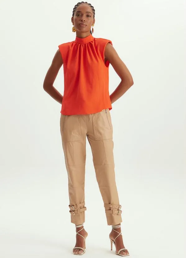 Lança Perfume - Blusa Muscle Gola Alta Laranja 3