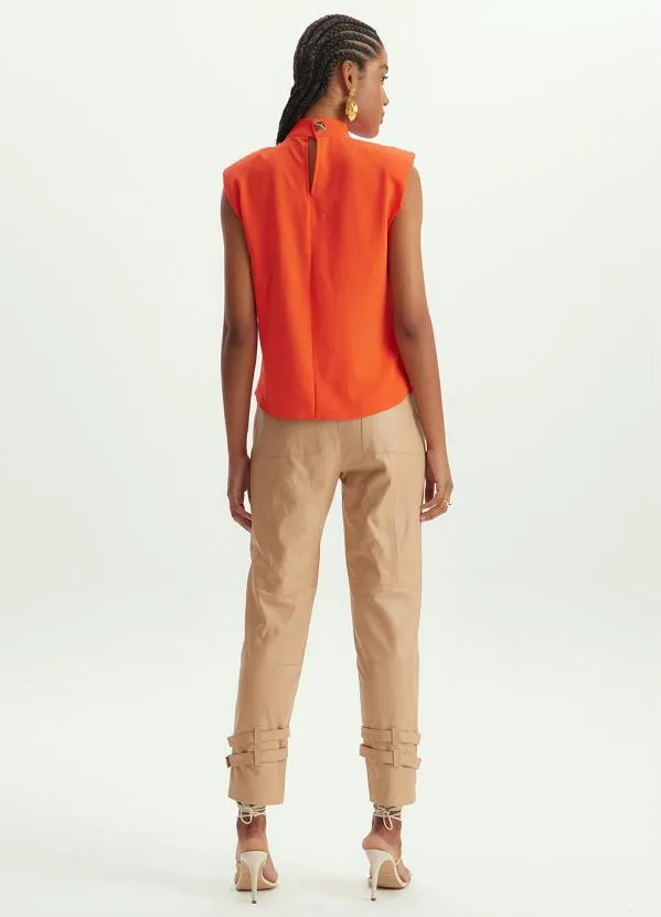 Lança Perfume - Blusa Muscle Gola Alta Laranja 4