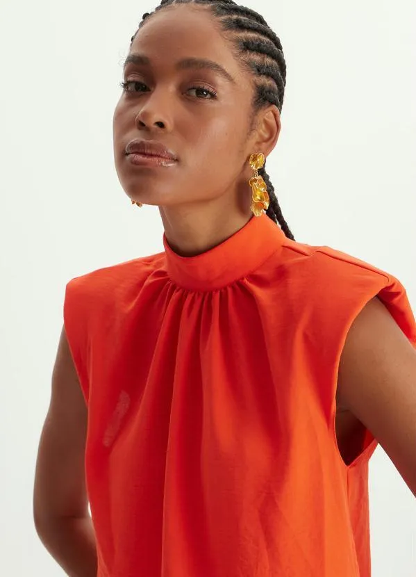 Lança Perfume - Blusa Muscle Gola Alta Laranja 5