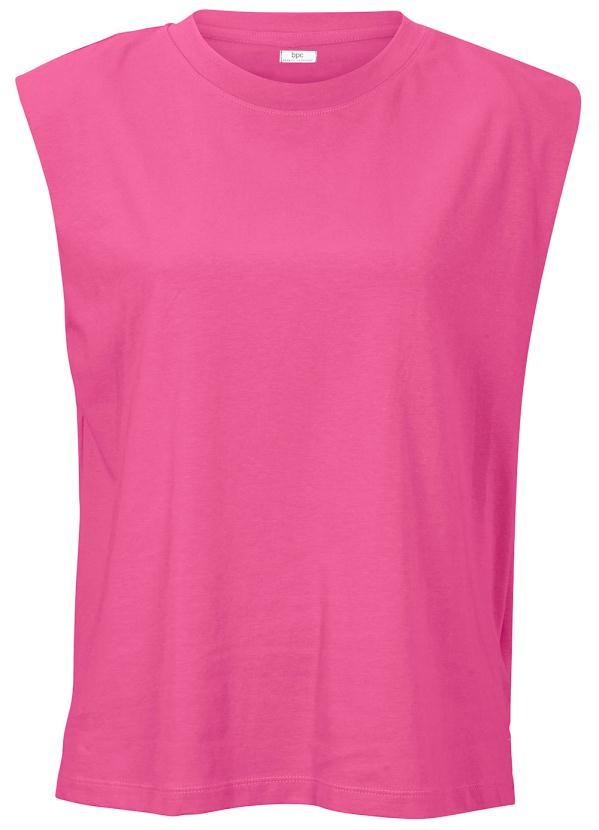 Outlet - Blusa Muscle Tee Decote Redondo Rosa 2