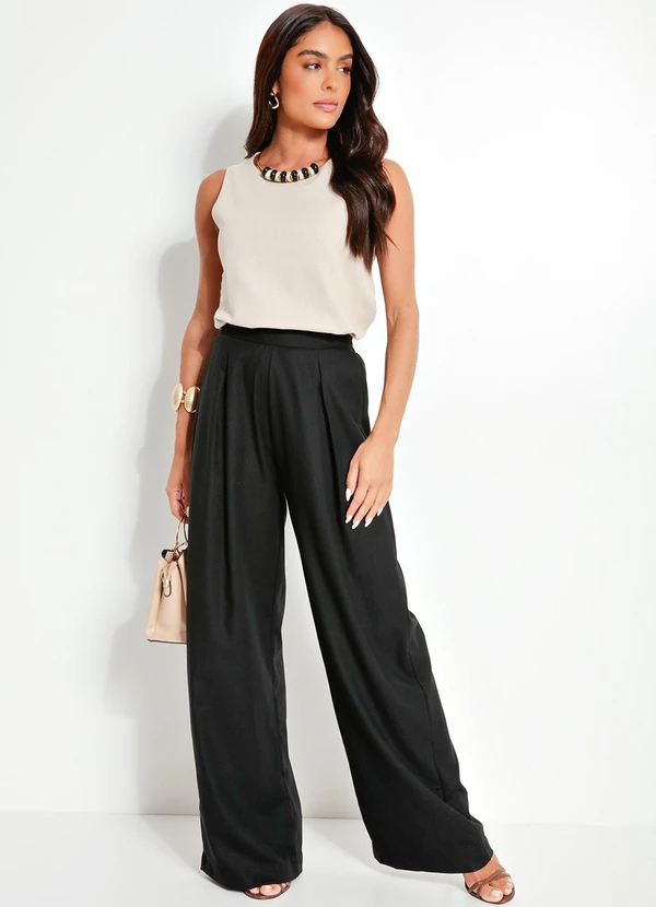 Quintess - Blusa Natural em Linho