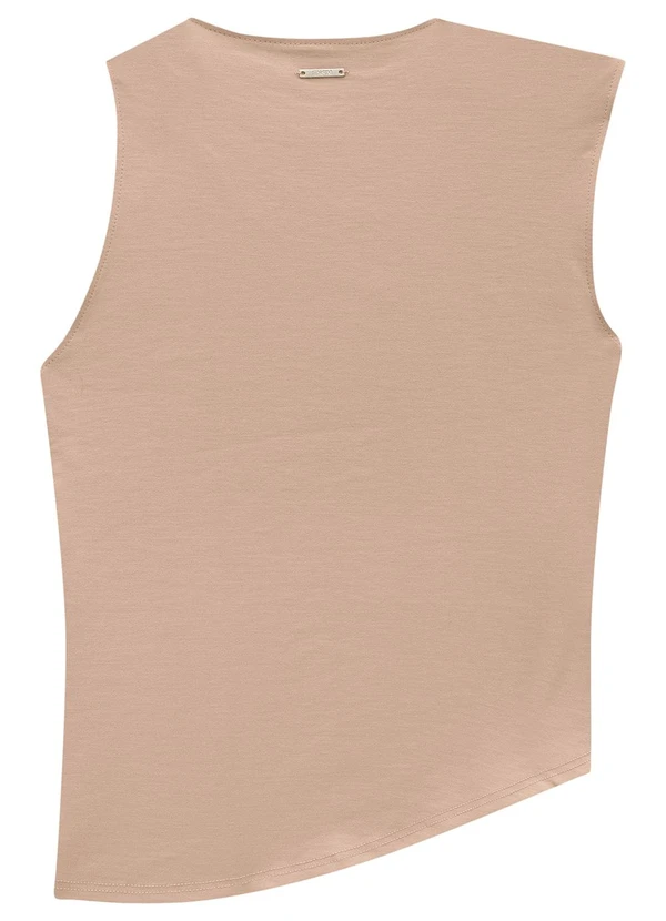 Enfim - Blusa Nude Assimétrica em Interlock 4