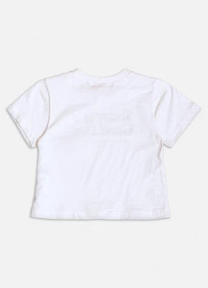 Momi - Blusa Off com Patch de Coração Branco - MOMI
