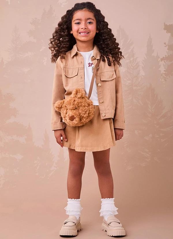 Momi - Blusa Off White com Estampa de Ursinha Branco 5