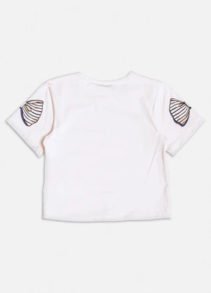Momi - Blusa Off White com Laço e Strass Bege - MOMI