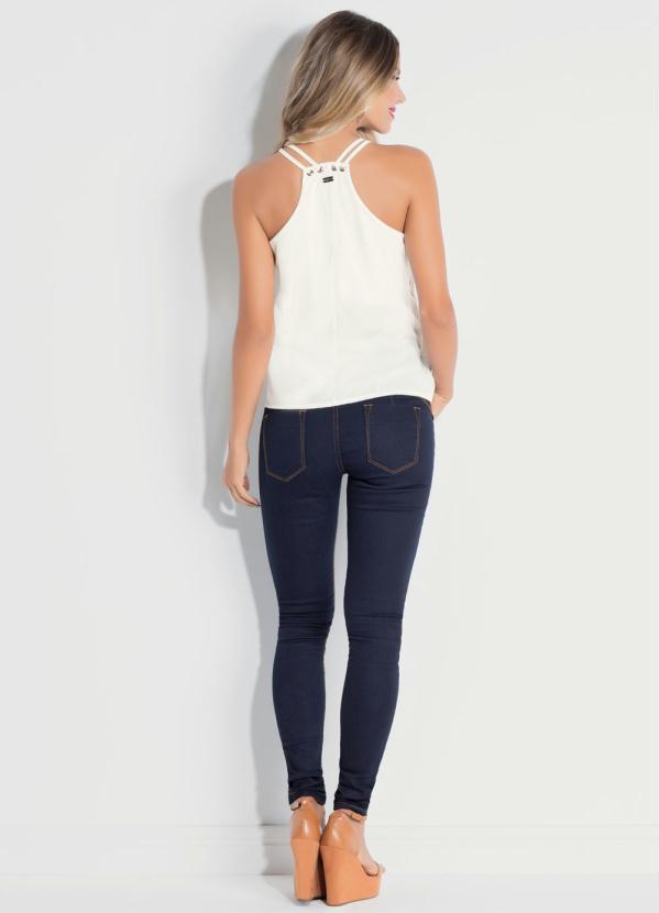 Quintess - Blusa Off White com Transpasse Frontal 4