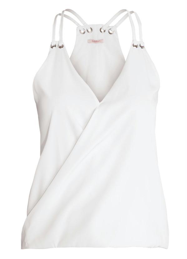 Quintess - Blusa Off White com Transpasse Frontal 5