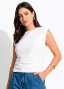 Blusa Off White em Cotton