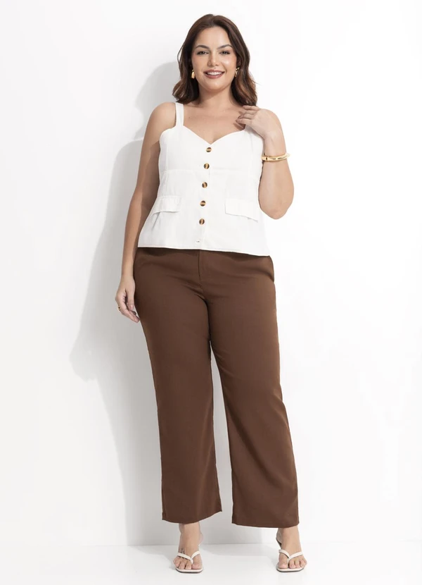 Quintess - Blusa Off White em Jeans 20