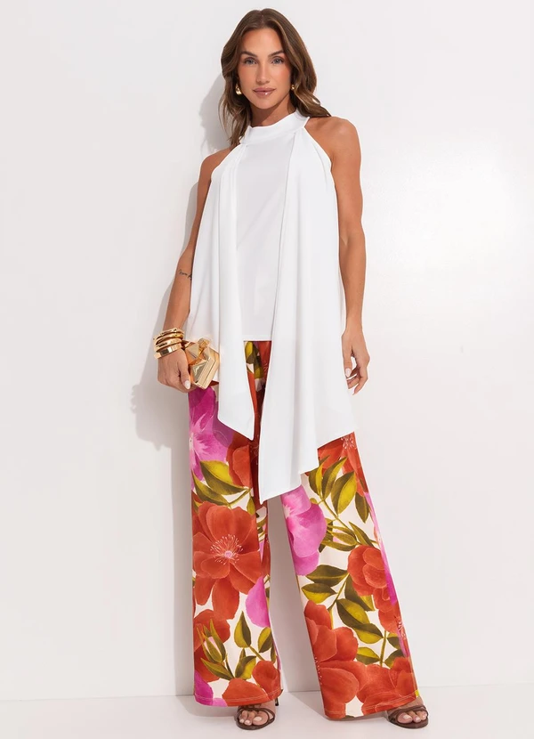 Quintess - Blusa Off White em Malha Crepe 3