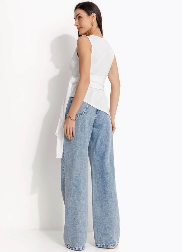 Quintess - Blusa Off White em Malha Crepe 4