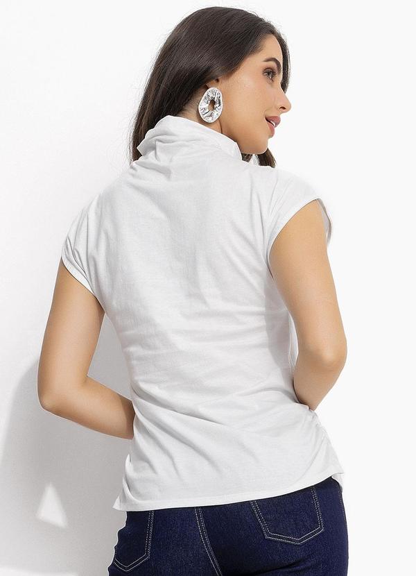 Quintess - Blusa Off White em Malha de Algodão Penteado 2