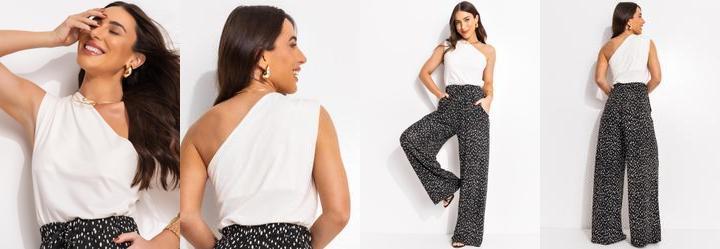 Blusa Off White em Malha de Algodo