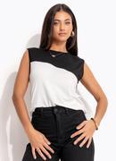 Blusa Off White em Malha de Viscose