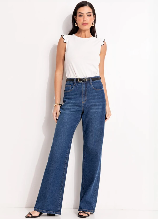 Quintess - Blusa Off White em Malha de Viscose 3