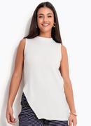 Blusa Off White em Malha Tric