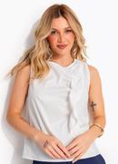 Blusa Off White em Tricoline