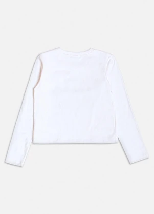 Momi - Blusa Off White Smile com Patch Branco - MOMI
