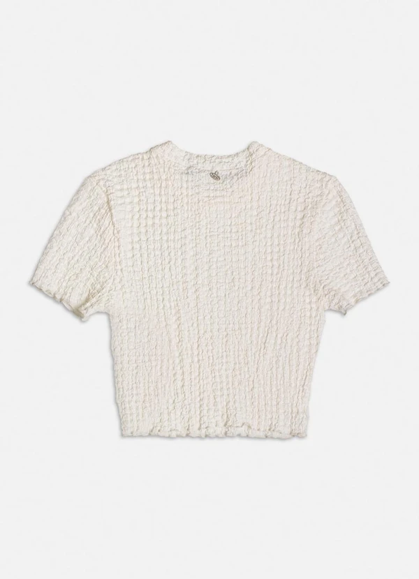 Authoria - Blusa Off White Texturizada Branco 2