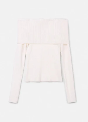 Authoria - Blusa Off White Tricot Ombro a Ombro Off White - AUTHORIA