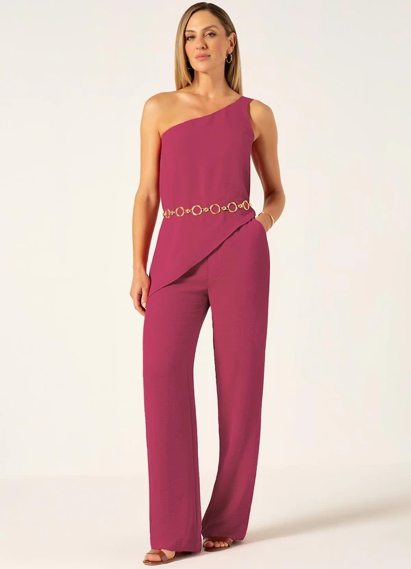 Principessa - Blusa Ombro Só em Crepe Rosa Leide 6