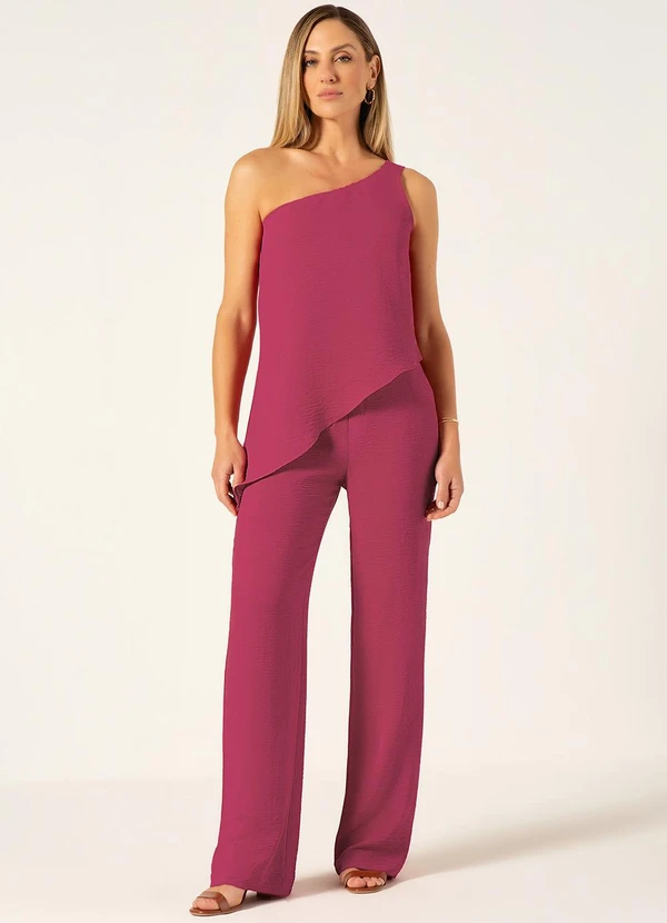 Principessa - Blusa Ombro Só em Crepe Rosa Leide 7