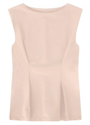Enfim - Blusa Peplum com Pences Areia - ENFIM