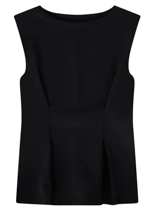 Enfim - Blusa Peplum com Pences Preto - ENFIM
