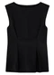 Enfim - Blusa Peplum com Pences Areia - variação: Preto