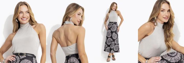 Blusa Perolado em Malha Slink