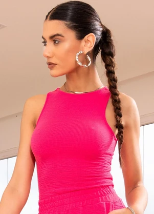 Quintess - Blusa Pink em Malha Jacquard - QUINTESS