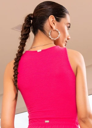 Quintess - Blusa Pink em Malha Jacquard - QUINTESS