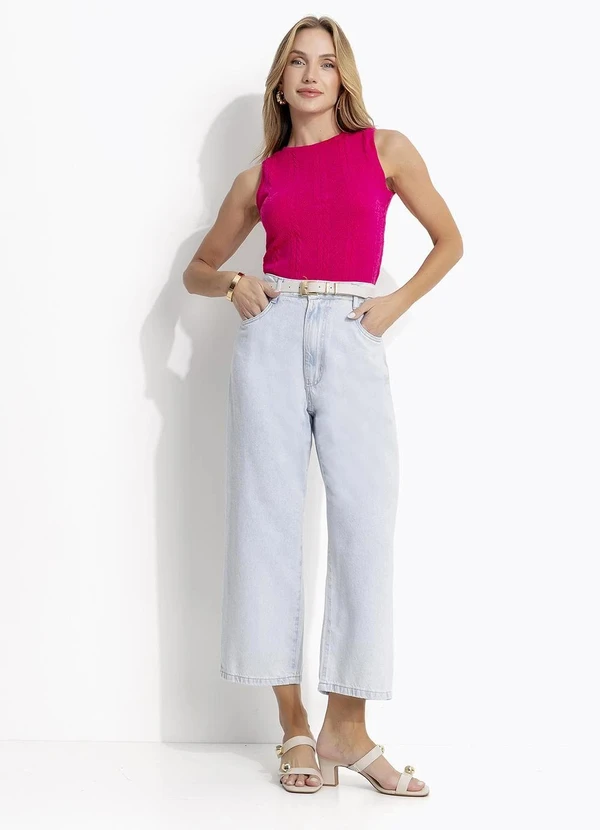 Quintess - Blusa Pink em Malha Tricô