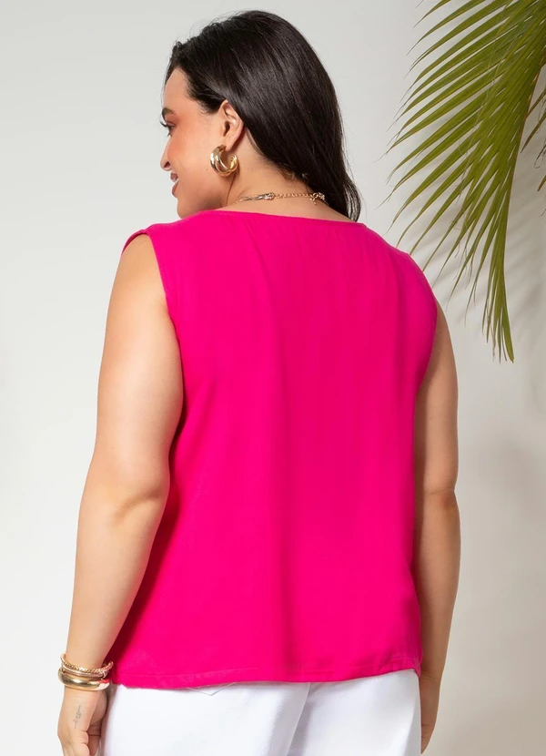 Quintess - Blusa Pink em Viscose Plana Sarjada 7