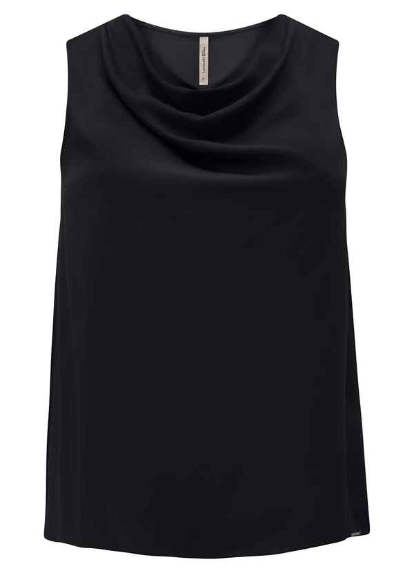 Lunender Mais Mulher - Blusa Plus Size com Decote Degagê Preto