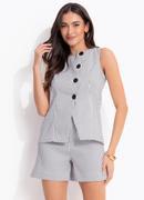 Blusa po� branco em bengaline