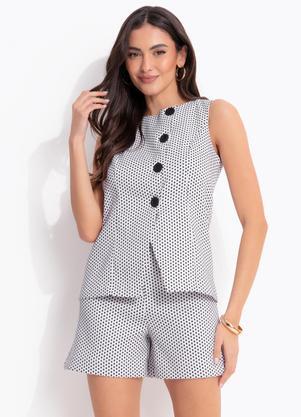 Blusa Po� Branco em Bengaline