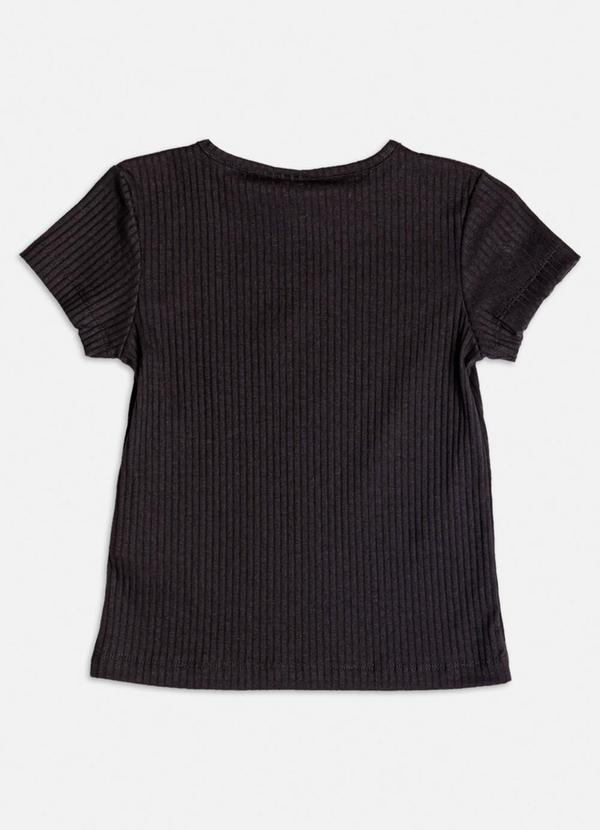 Momi - Blusa Preta Canelada Básica Preto 2