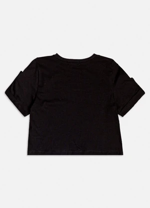 Momi - Blusa Preta com Martingale e Strass Preto - MOMI
