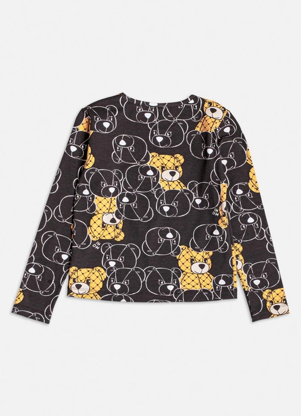 Momi - Blusa Preta com Ursinhos Preto 2