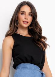 Blusa Preta em Cotton