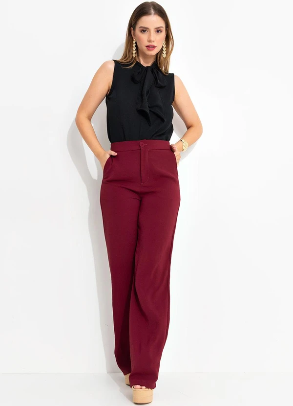 Quintess - Blusa Preta em Crepe Plano 6