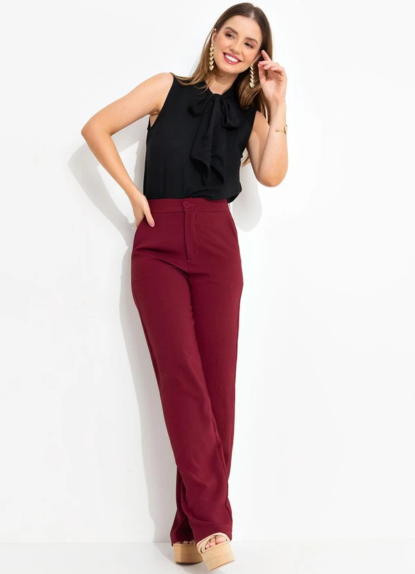 Quintess - Blusa Preta em Crepe Plano 7